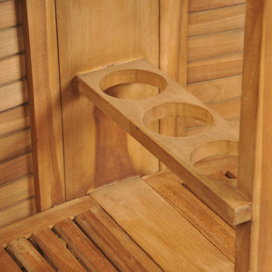 Klappbarer Bartisch Teak Massivholz 155cm
