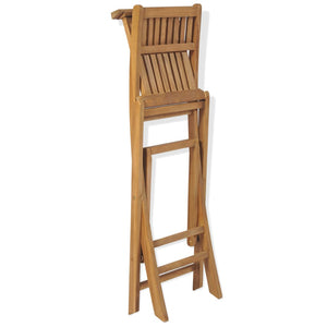 3-tlg. Teak Bistro-Set Klappstühle