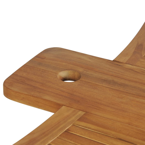 3-tlg. Teak Bistro-Set Klappstühle