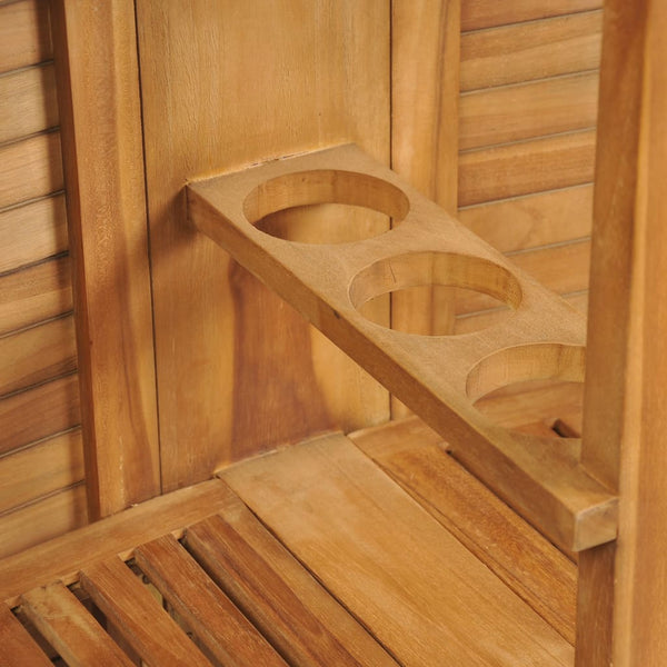3-tlg. Teak Bistro-Set Klappstühle