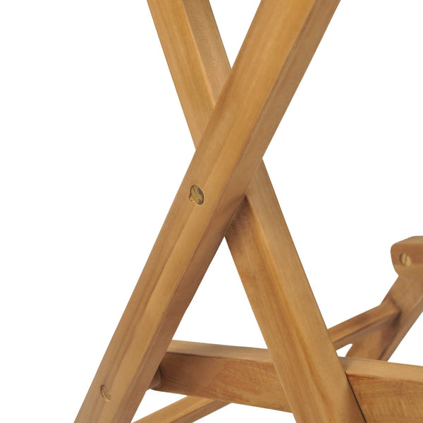 3-tlg. Teak Bistro-Set Klappstühle