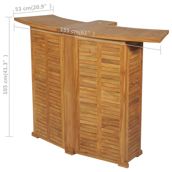 3-tlg. Teak Bistro-Set Klappstühle