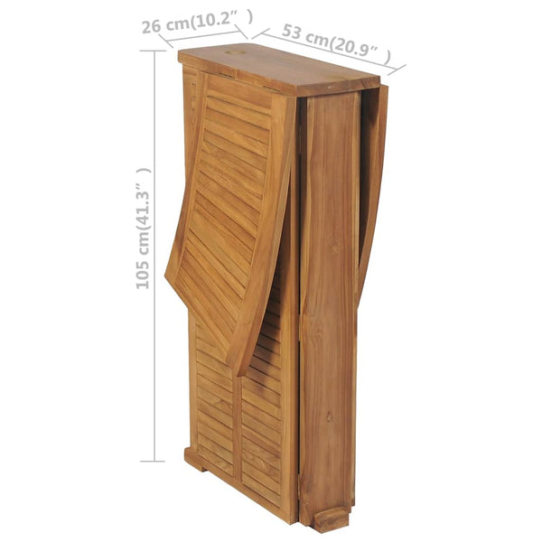 3-tlg. Teak Bistro-Set Klappstühle
