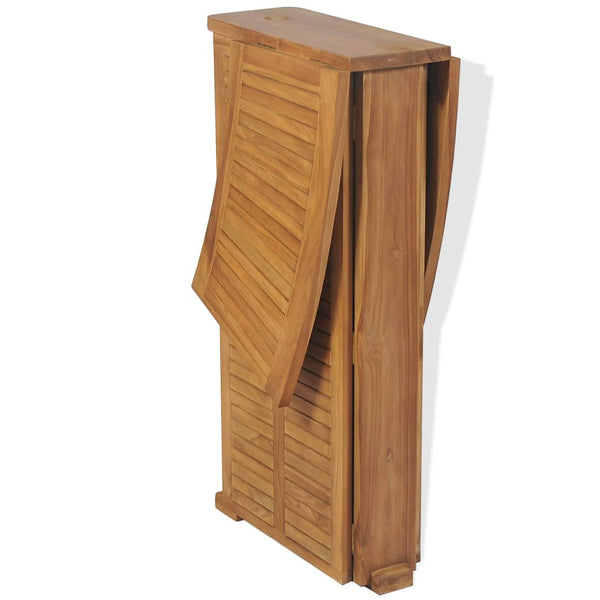 3-tlg. Teak Bistro-Set Klappstühle