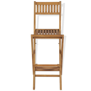 3-tlg. Teak Bistro-Set Klappstühle