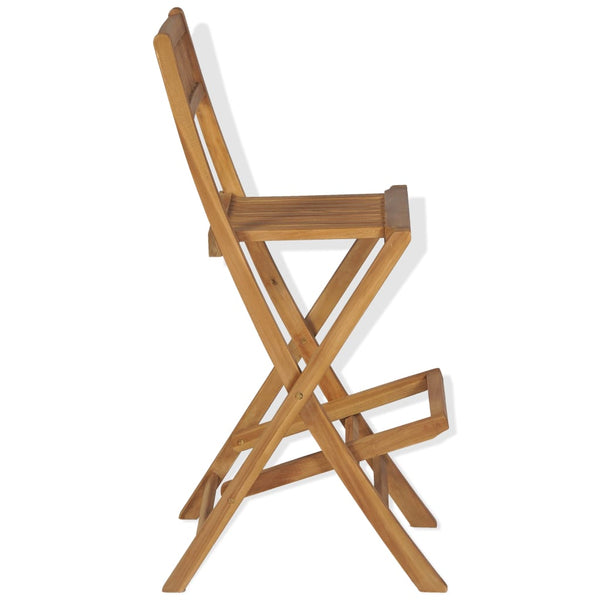3-tlg. Teak Bistro-Set Klappstühle