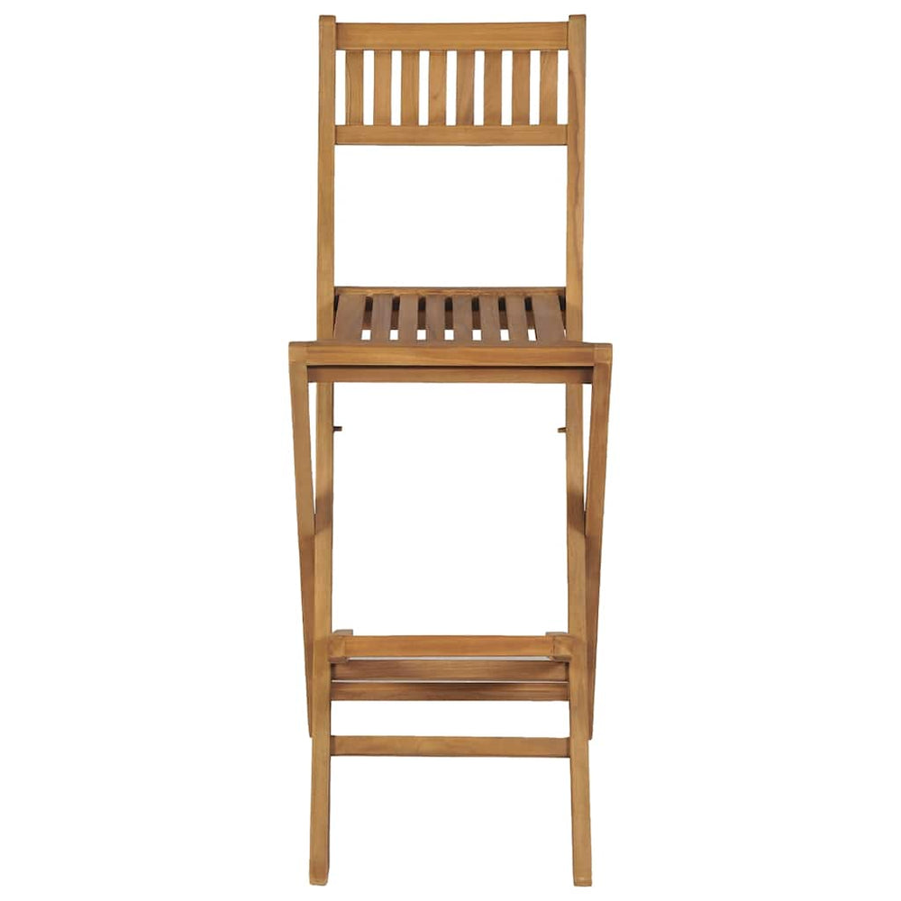 vidaXL Tabourets de bar pliables de jardin 2 pcs Bois de teck massif