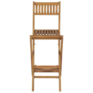 Klappbare Barhocker aus Teakholz, 2er-Set