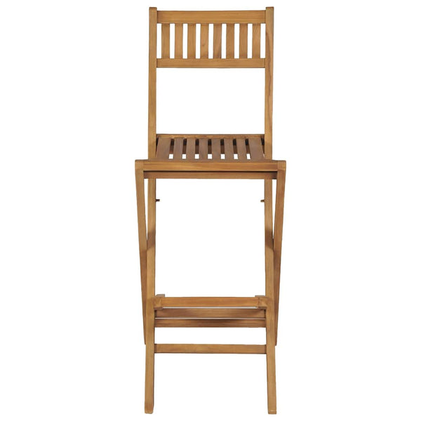 Klappbare Barhocker aus Teakholz, 2er-Set