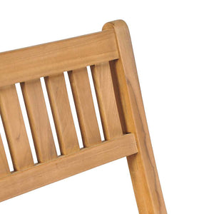 Klappbare Barhocker aus Teakholz, 2er-Set