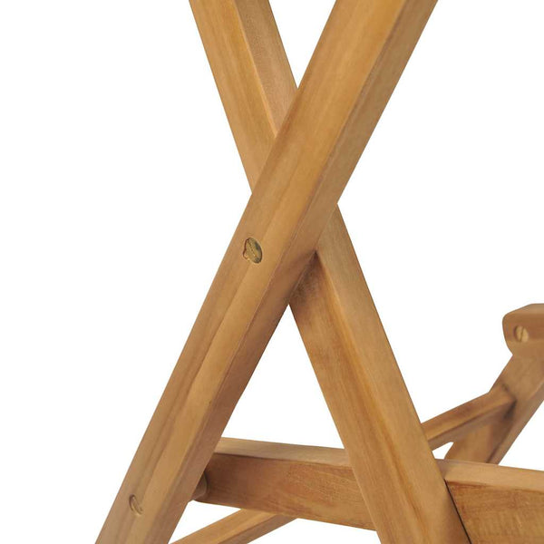 Klappbare Barhocker aus Teakholz, 2er-Set