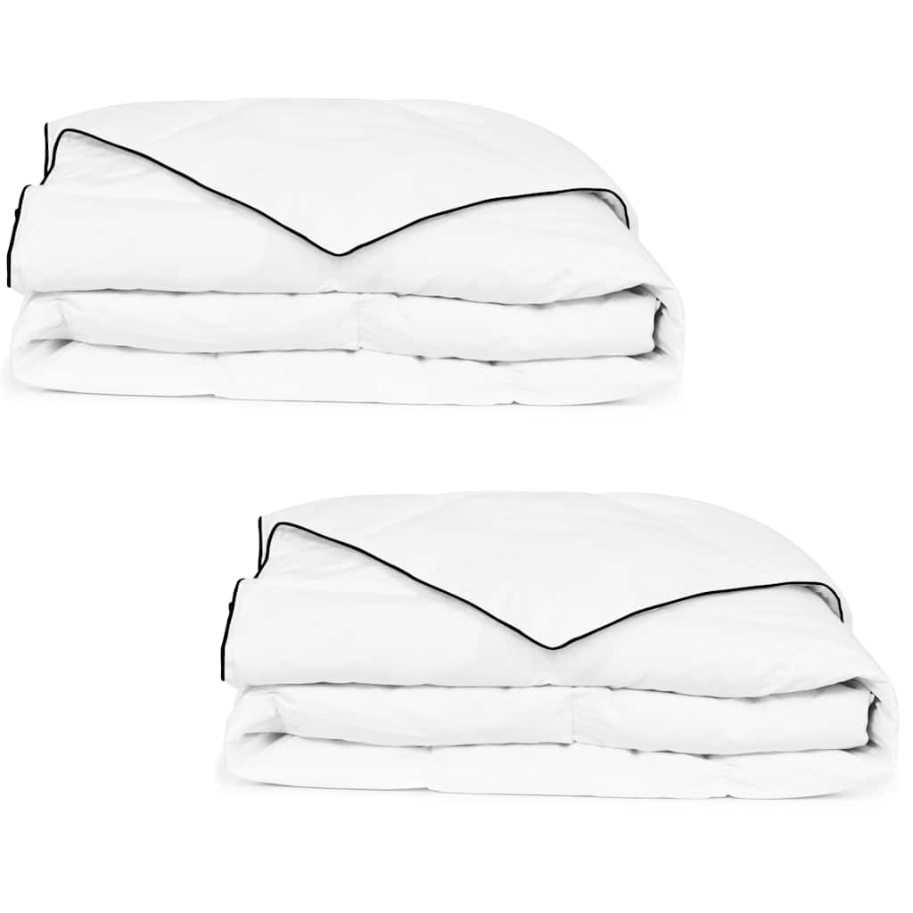 vidaXL Couette d'hiver en plumes 2 pcs 155x220 cm