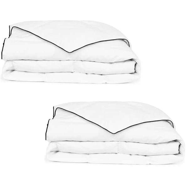 vidaXL Couette d'hiver en plumes 2 pcs 155x220 cm