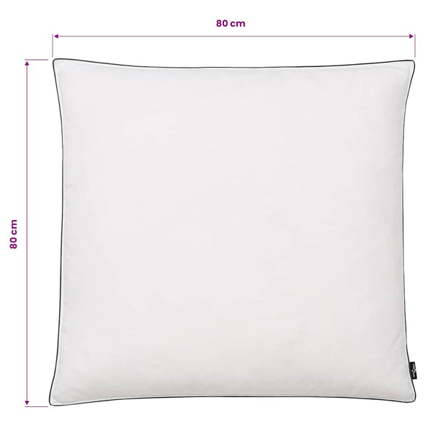 Kissen 2 Stk. Daunen-/Federnfüllung Schwer 80x80 cm Weiß