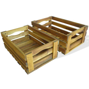 Apfelkisten Set Akazienholz 2er