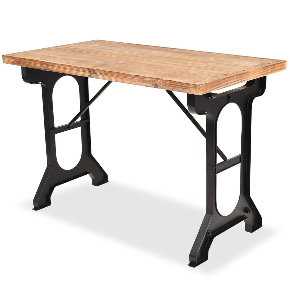 vidaXL Table de salle à manger en bois de sapin massif 122 x 65 x 82 cm
