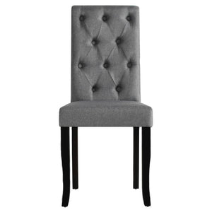 vidaXL Dining Chairs 4 pcs Dark Grey Fabric
