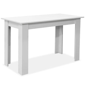 vidaXL Ensemble de salle à manger 3 pcs Table et bancs Bois d'ingénierie Blanc