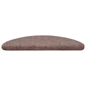 Stufenmatten Selbstklebend 15 Stk. 56x17x3 cm Hellbraun Halbrund