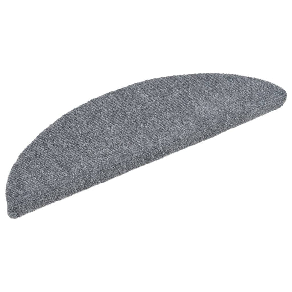 Stufenmatten Selbstklebend 15 Stk. 56x17x3 cm Hellgrau Halbrund