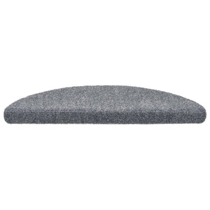 Stufenmatten Selbstklebend 15 Stk. 56x17x3 cm Hellgrau Halbrund