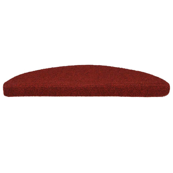 Stufenmatten Selbstklebend 15 Stk. 56x17x3 cm Bordeauxrot Halbrund