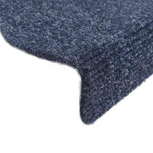 Stufenmatten Selbstklebend 15 Stk. 56x17x3 cm Blau Halbrund