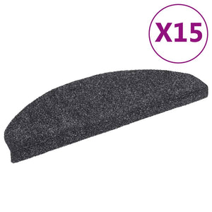 Stufenmatten Selbstklebend 15 Stk. 65x21x4 cm Dunkelgrau Halbrund Groß