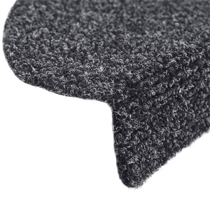 Stufenmatten Selbstklebend 15 Stk. 65x21x4 cm Dunkelgrau Halbrund Groß