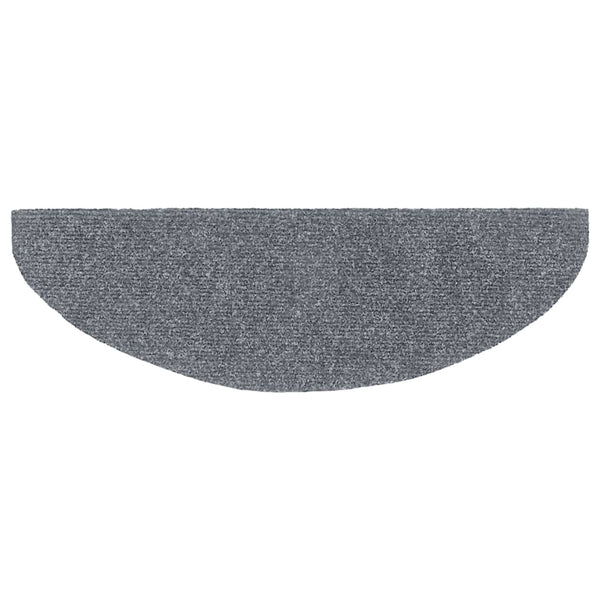 Stufenmatten Selbstklebend 15 Stk. 65x21x4 cm Hellgrau Halbrund Groß