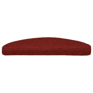 15-tlg Selbstklebende Treppenmatten Nadelvlies 65x21x4cm Rot