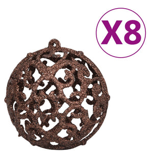 100-tlg. Weihnachtskugel-Set 3/4/6 cm Braun/Bronze/Golden