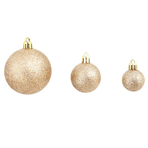vidaXL Lot de 100 boules de Noël 3/4/6 cm Or rose