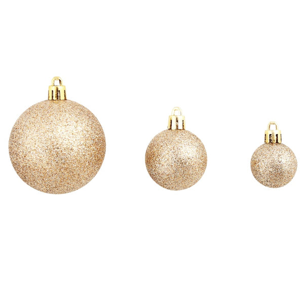 vidaXL Lot de 100 boules de Noël 3/4/6 cm Or rose