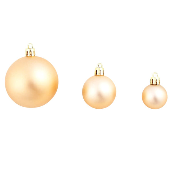vidaXL Lot de 100 boules de Noël 3/4/6 cm Or rose