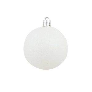 100-tlg. Weihnachtskugel-Set 3/4/6 cm Weiß/Grau