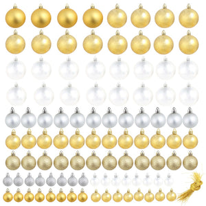 Weihnachtskugeln 100 Stk. Silbern/Golden