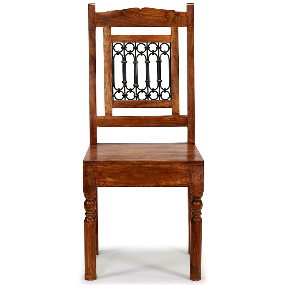 Esszimmerstühle 2 Stk. Massivholz mit Honigfarbenem Finish