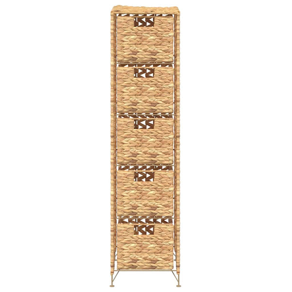 Standregal mit 5 Körben 25,5x37x100 cm Wasserhyazinthe