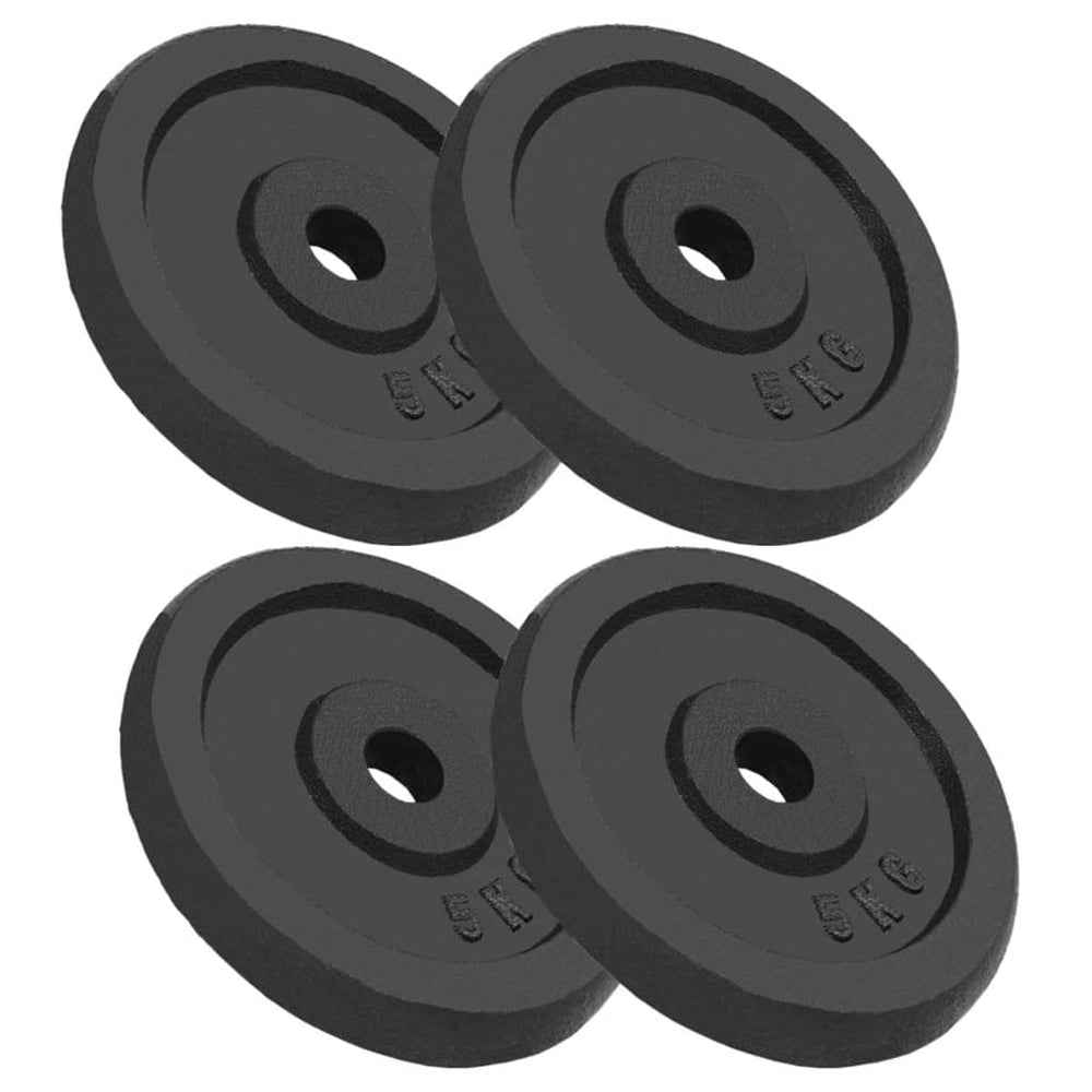 5 kg Hantelscheiben aus Gusseisen – 4er-Set