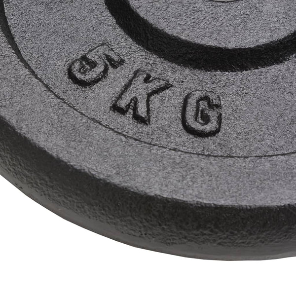 5 kg Hantelscheiben aus Gusseisen – 4er-Set