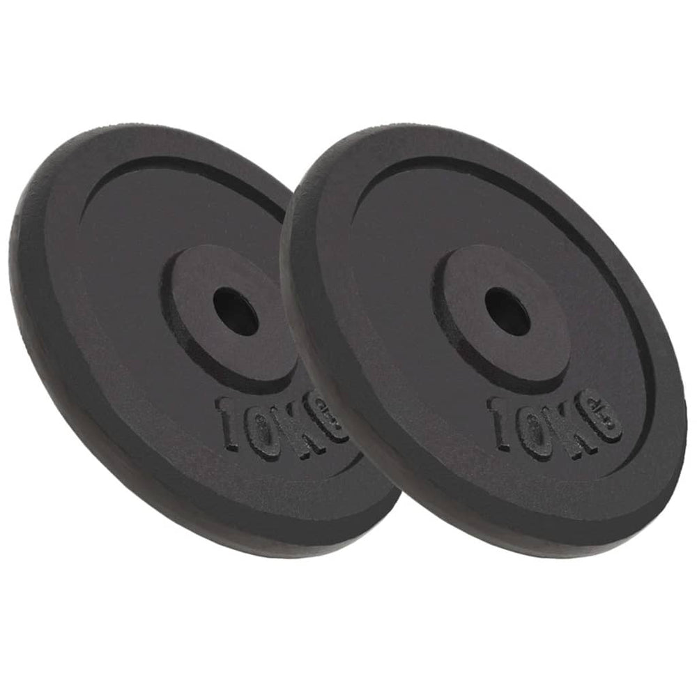 2 x 10kg Hantelscheiben aus Gusseisen