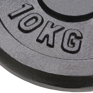 2 x 10kg Hantelscheiben aus Gusseisen