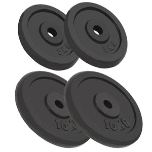 Hantelscheiben aus Gusseisen – 2x10 kg & 2x5 kg