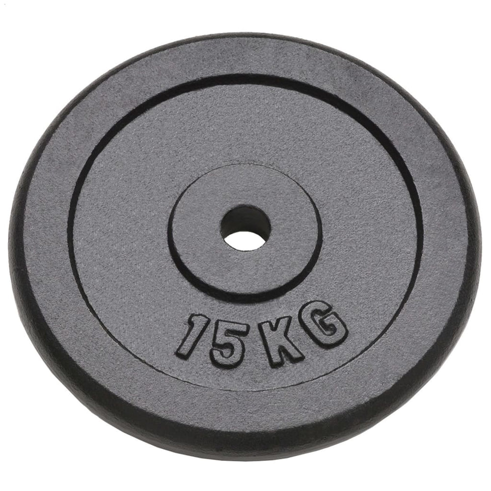 2 x 15 kg Hantelscheiben aus Gusseisen