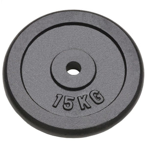 2 x 15 kg Hantelscheiben aus Gusseisen