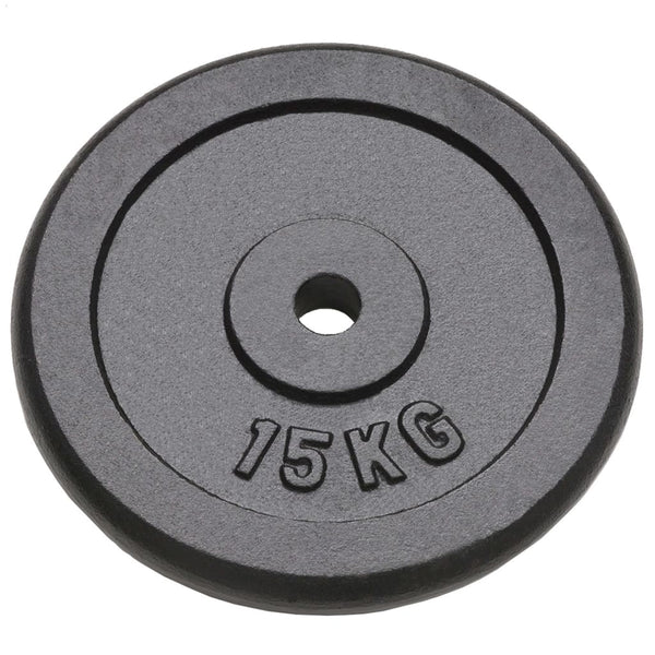 2 x 15 kg Hantelscheiben aus Gusseisen