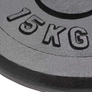 2 x 15 kg Hantelscheiben aus Gusseisen