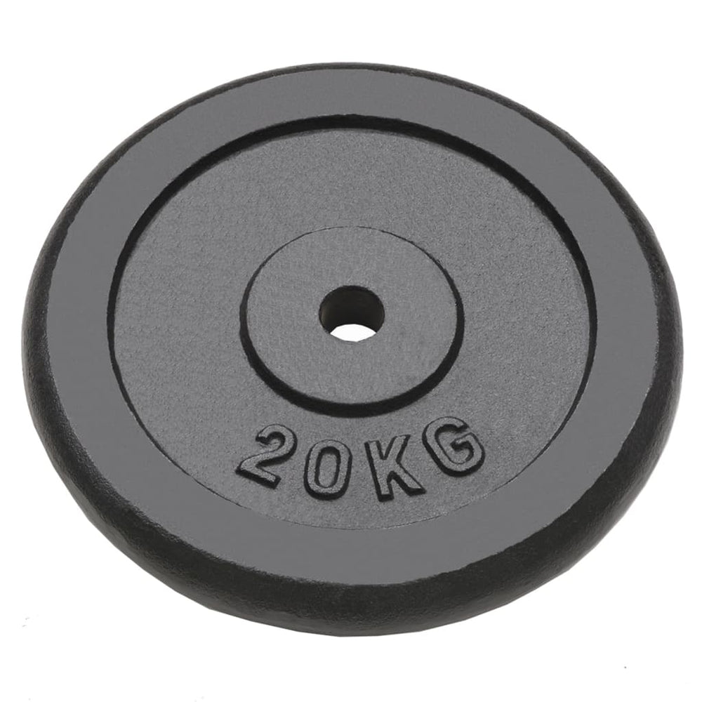 2 x 20 kg Hantelscheiben aus Gusseisen