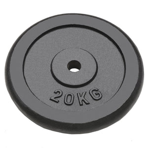 2 x 20 kg Hantelscheiben aus Gusseisen